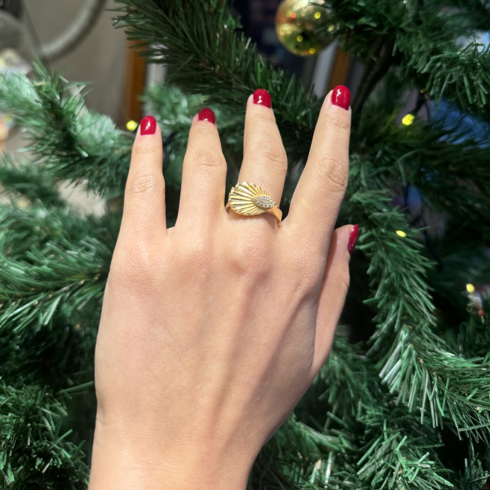 14 Ayar Yelpaze Model Yüzük