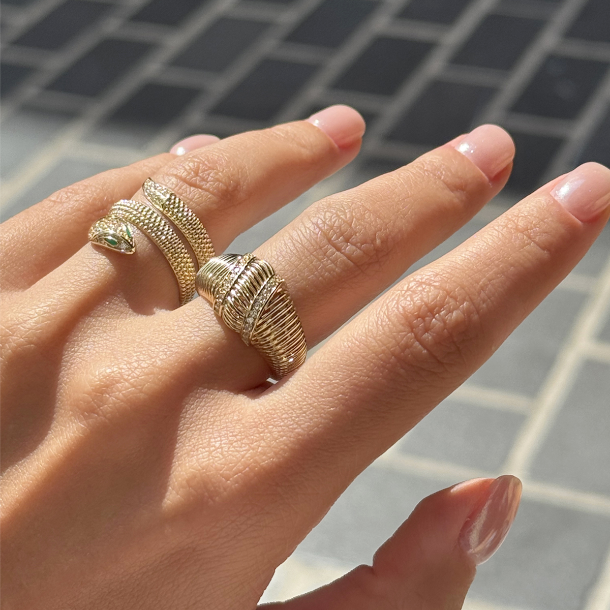 14 Ayar Kanallı Vintage Yüzük