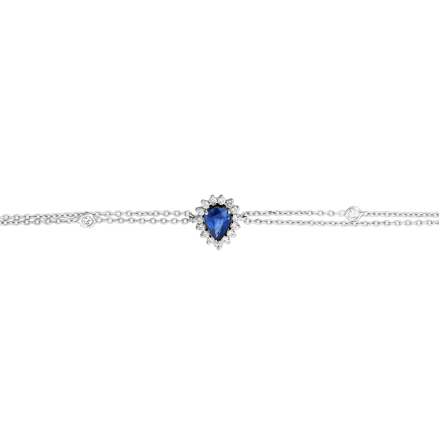 Pırlantalı Safir Bileklik
