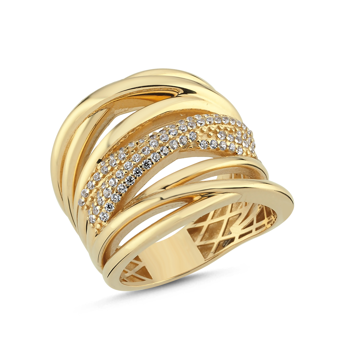 14 Ayar Altın Sarmal Yüzük