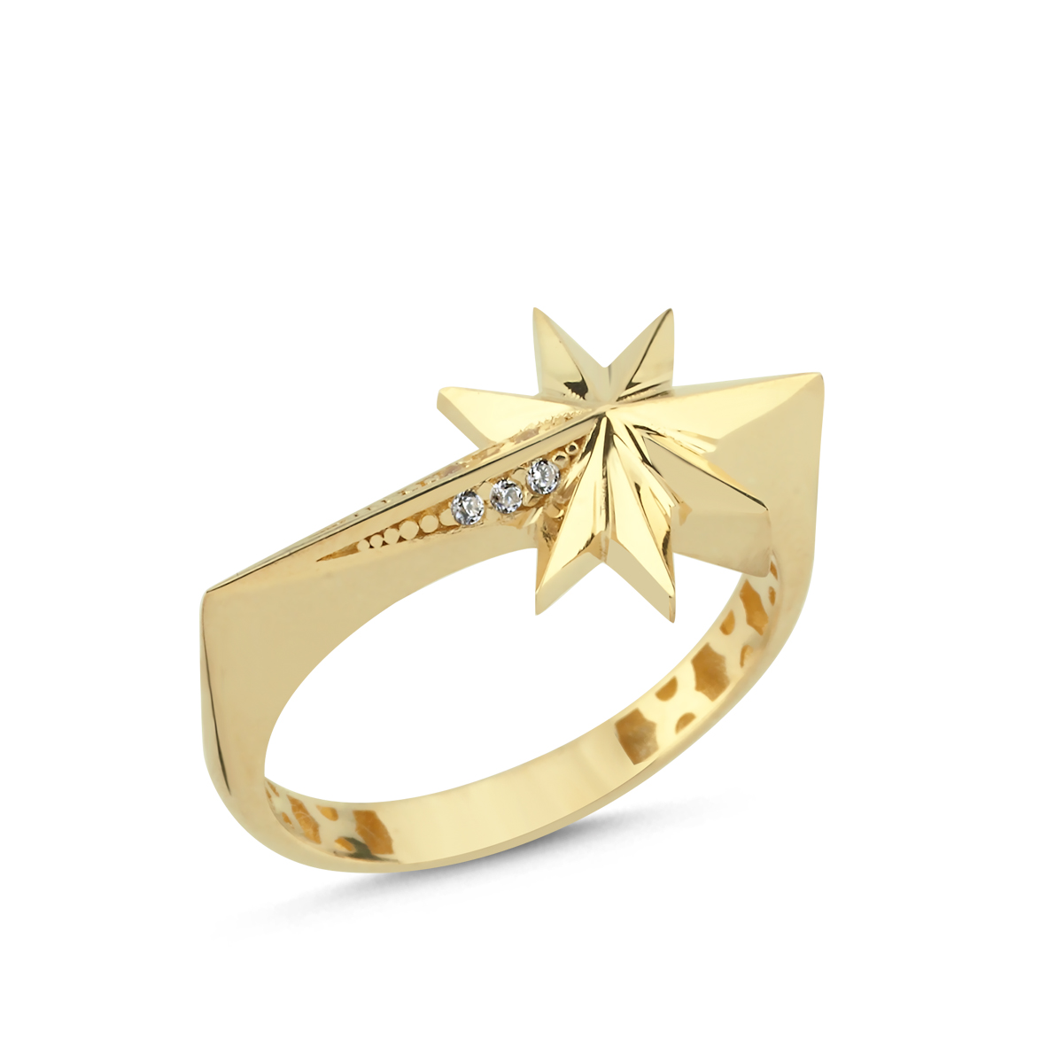 14 Ayar Kutup Yıldızı Yüzük