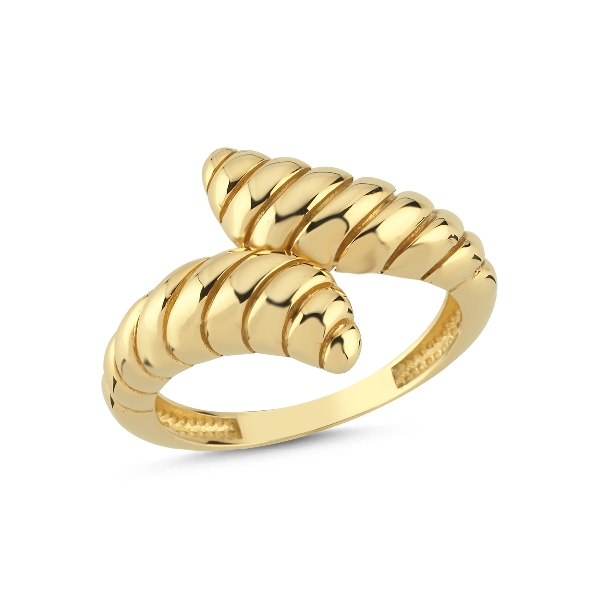 14 Ayar İkili Burgu yüzük