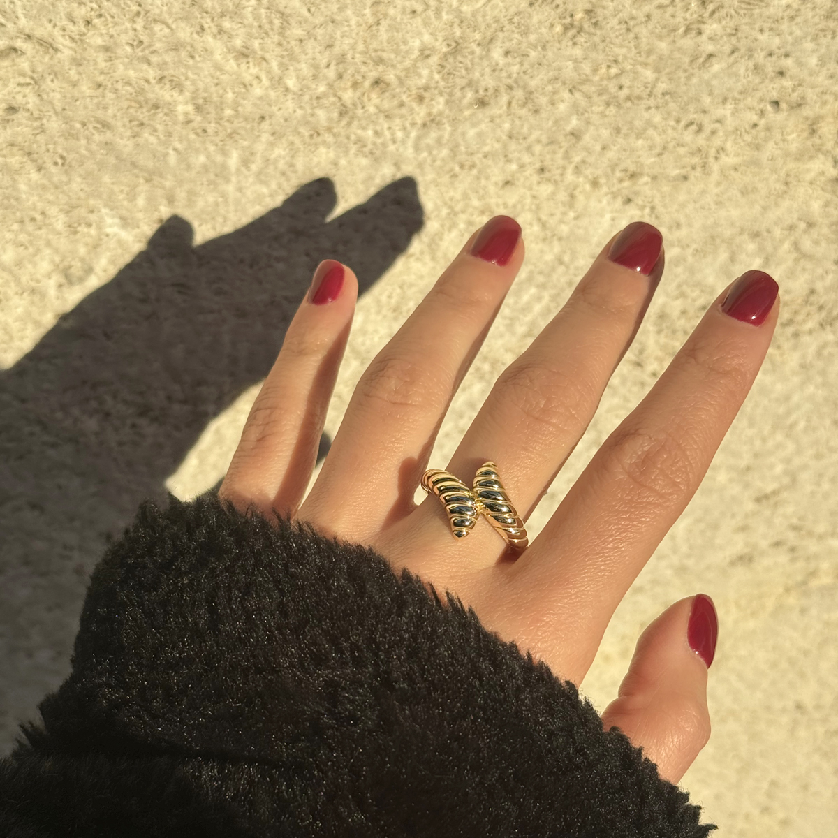 14 Ayar İkili Burgu yüzük