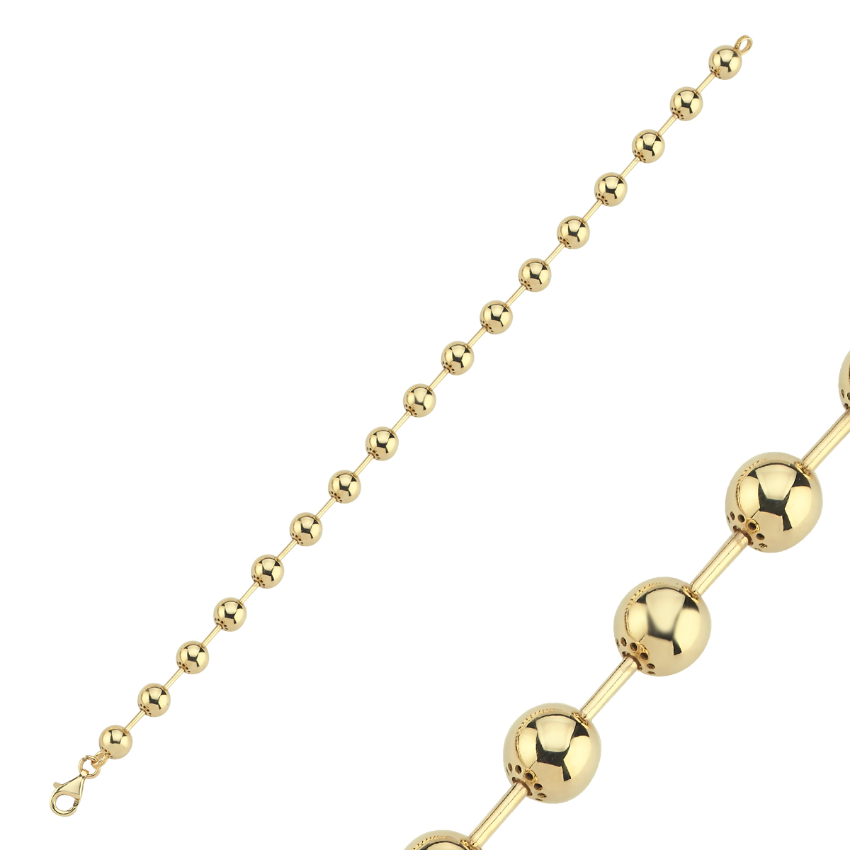 14 Ayar Sıralı Top Bileklik