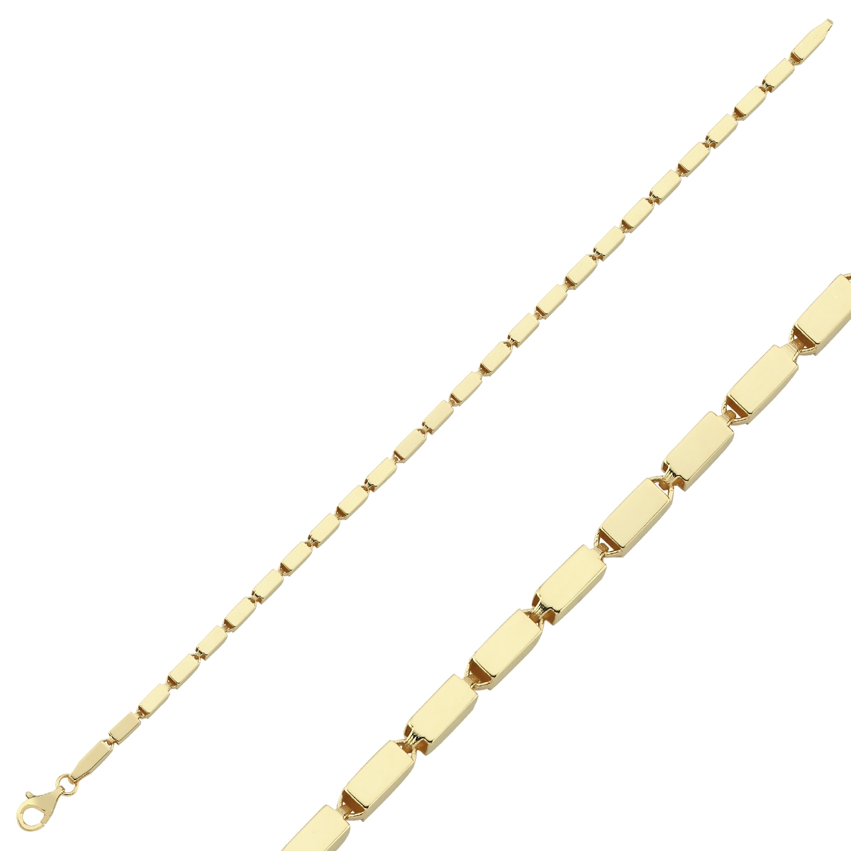 14 Ayar Sarı Altın Bileklik