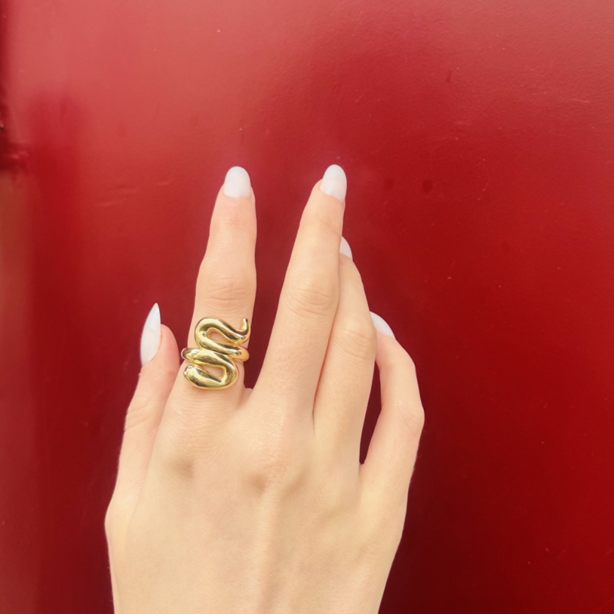 14 Ayar Yılan Sarmal Yüzük