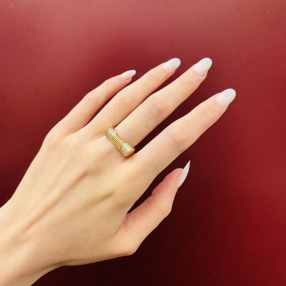 14 Ayar Modern Tasarımlı Yüzük