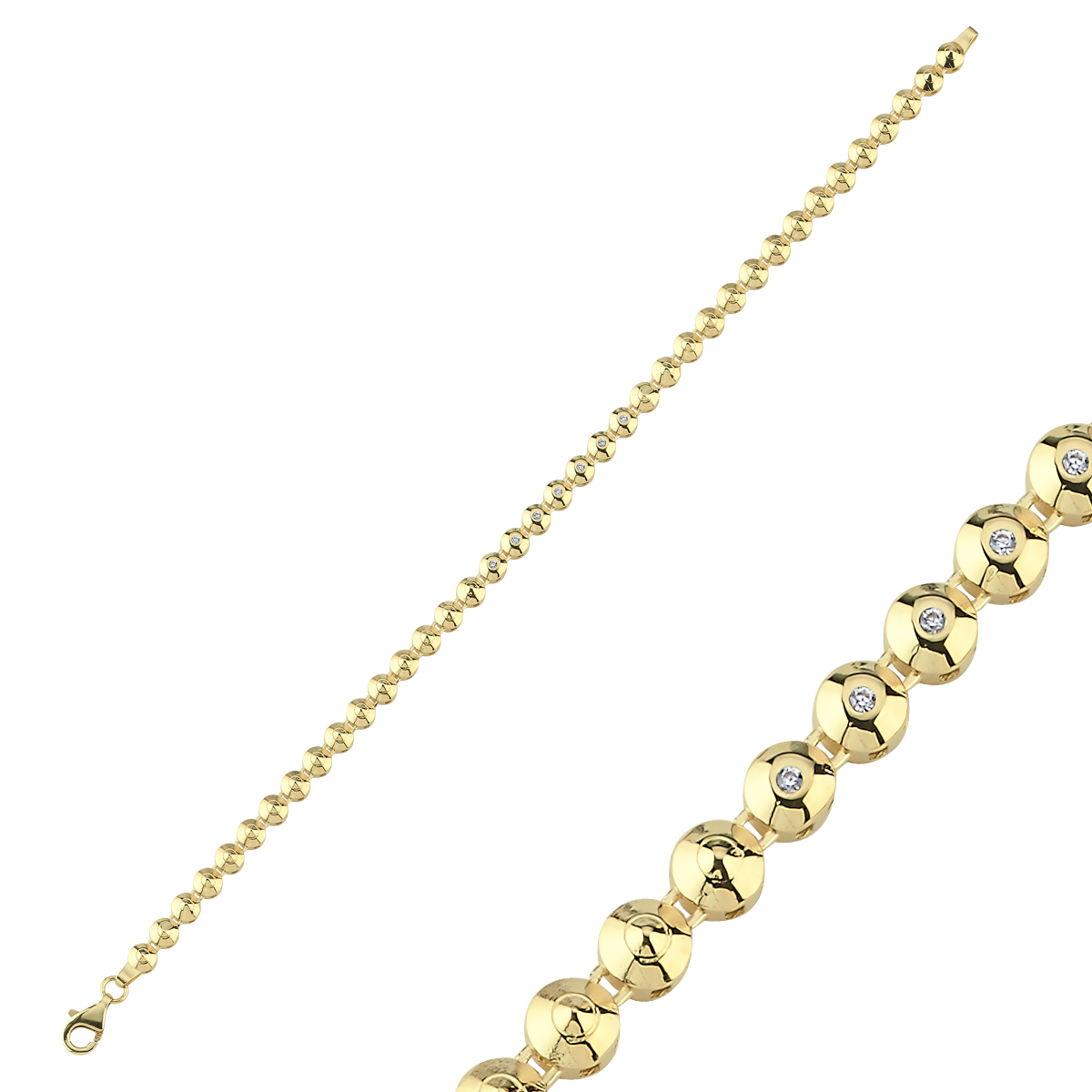 14 Ayar Sarı Altın Bileklik