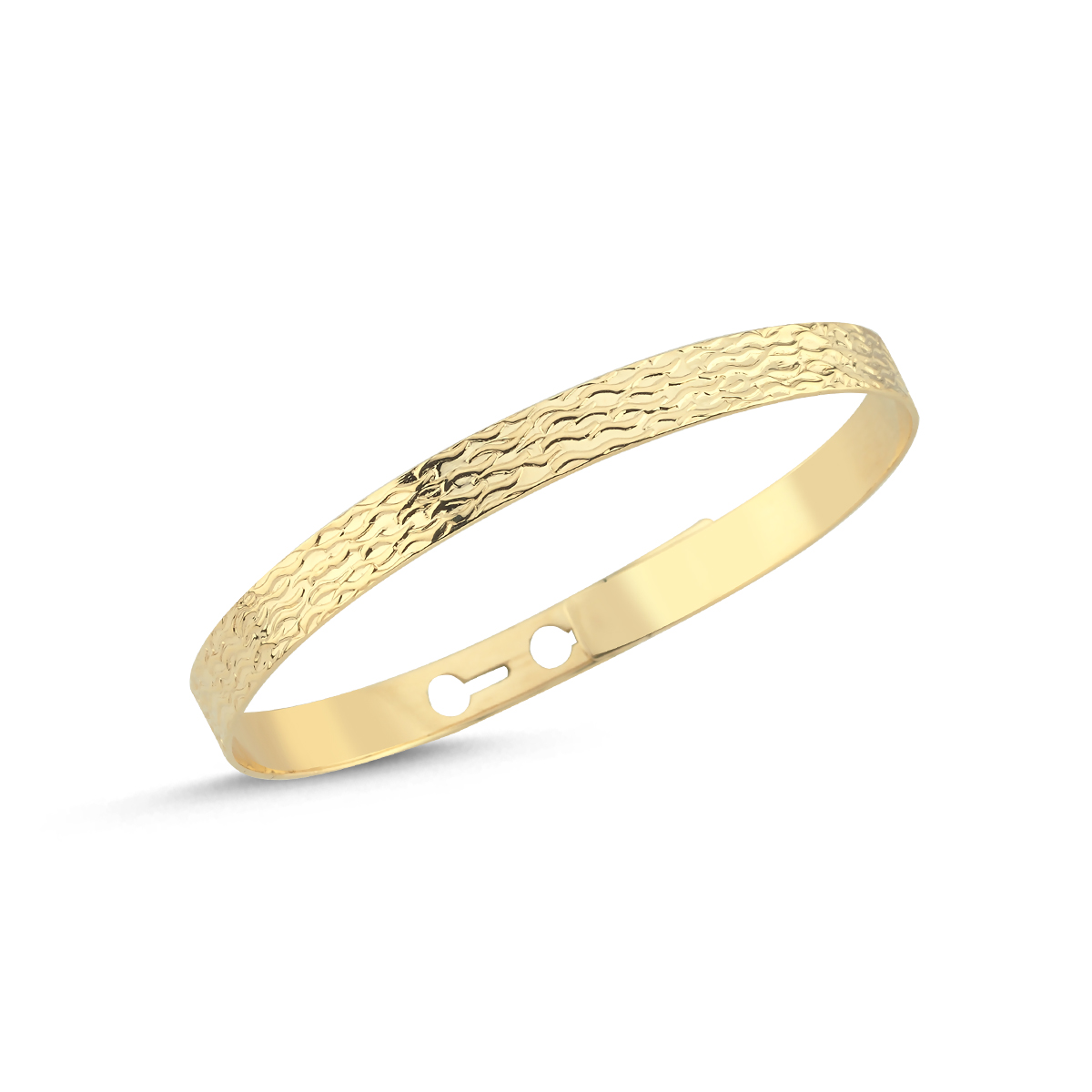 14 Ayar Dövme Dokulu Kelepçe Bileklik