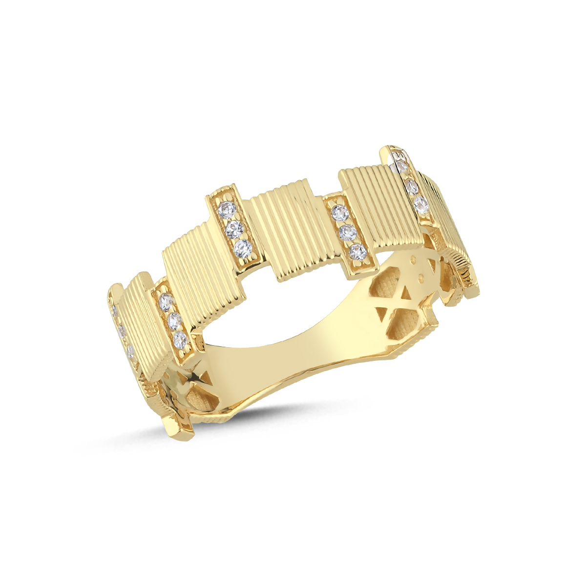 14 Ayar Altın Ritim Yüzük