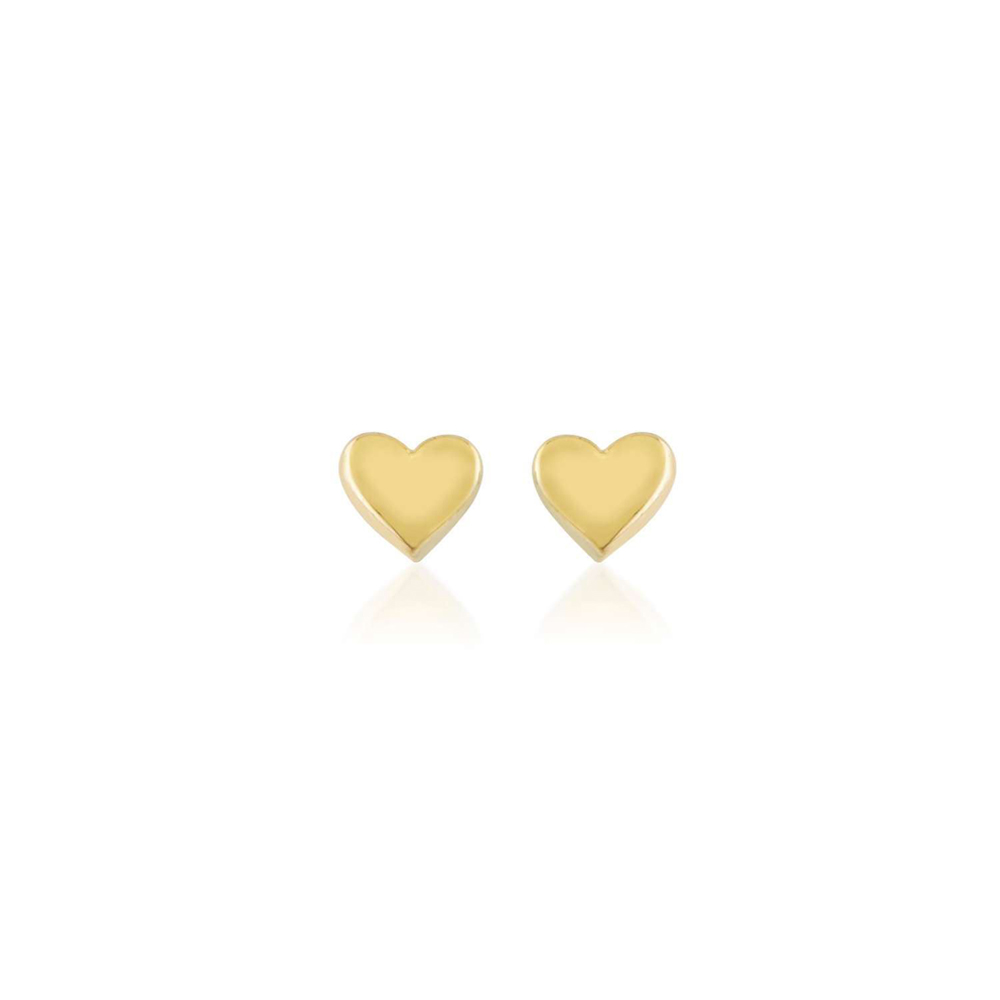 Mini Kalp Model Altın Küpe