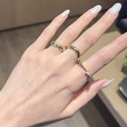 14 Ayar Dalga Formlu Yüzük