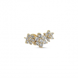 Sarı Altın Zirkon Taşlı Piercing