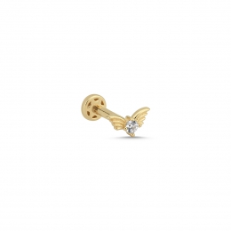 Sarı Altın Kanatlı Piercing