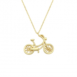 Altın Bisiklet Kolye