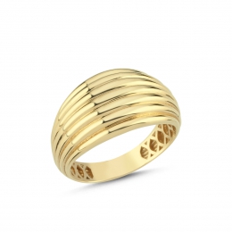 14 Ayar Kalemli Bombeli Yüzük