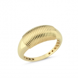 14 Ayar Retro Bombeli Yüzük