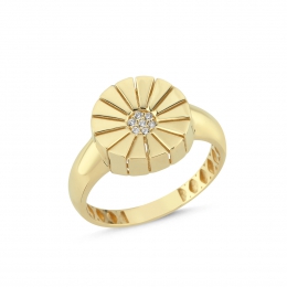 14 Ayar Altın Papatya Yüzük