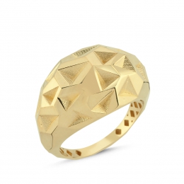 14 Ayar Altın Prizma Yüzük