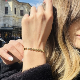 14 Ayar Sıralı Yıldız Bileklik