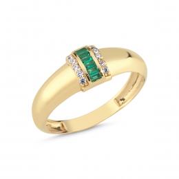 14 Ayar Zirkon Taşlı Yüzük