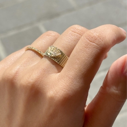 14 Ayar Göz Motifli Yüzük