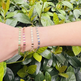 14 Ayar Zirkon Taşlı Mat Bileklik