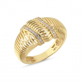 14 Ayar Kanallı Vintage Yüzük