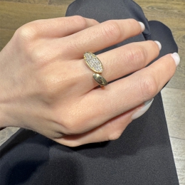 14 Ayar Açık Form Köşeli Yüzük