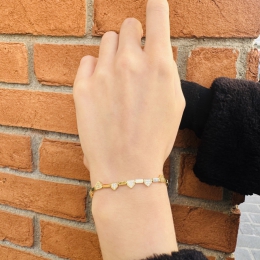 14 Ayar Taşlı Elegant Bileklik