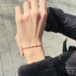 14 Ayar Taşlı Şarmaşık Bileklik