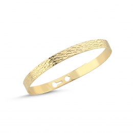 14 Ayar Dövme Dokulu Kelepçe Bileklik