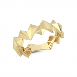 14 Ayar Altın Zigzag Yüzük