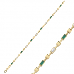 14 Ayar Baget Zirkon Taşlı Bileklik