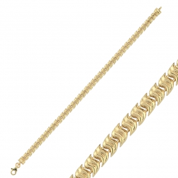 14 Ayar Altın Dalgalı Bileklik