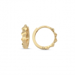 14 Ayar Piramit Halka Küpe