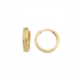 14 Ayar Kanallı Halka Küpe